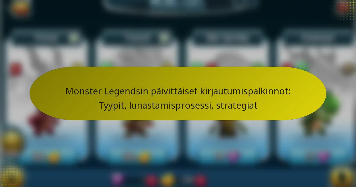 Monster Legendsin päivittäiset kirjautumispalkinnot: Tyypit, lunastamisprosessi, strategiat
